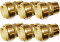 HQMPC 3/4" Pex Fitting Straight Coupling Push Fit PEX Fittings, Push-to-Connect Copper, CPVC No Pb Brass Plumbing Fittings (6pcs, 3/4 Inch)