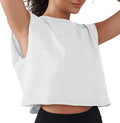 Women’s 100% Cotton Cropped Workout Tank Tops Soft Breathable Loose Fit Muscle Tank for Gym Yoga Running