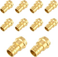 10-Pack HeSun Copper Press Fitting Adapter, 3/4" PRESS X 1" PEX-A Expansion F1960 Coupling, LF Brass