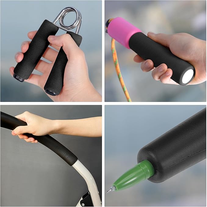uxcell Foam Tubing for Handle Grip Support, Pipe Insulation, 10mm(3/8") ID 20mm OD 1m Length Black