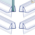 Frienda 2 Pcs Shower Door Bottom Seal 3/8" x 36'' Clear PVC Glass Door Sweep Shower Frameless Seal Strip for Replacement Stopping Leaks and Creating Water Barrier