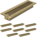 1 PCS Floor Vents Floor Registers 2x12 inch, Heavy Duty Metal Heat Air Vent Covers 2 X 12 with Rust Proof Finish for Home Office Wall Floor Registers Grilles & Vents (1, Brown, 2x12 Inches)