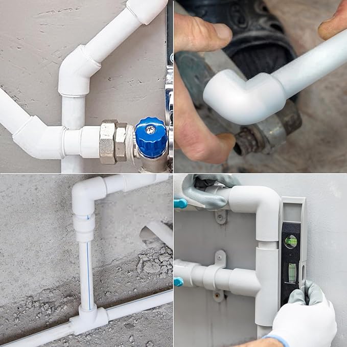 GASHER 25PCS PVC Pipe Fitting PVC 45 Degree Elbow, Furniture Grade Pipe Socket Fittings, For Home or Industrial