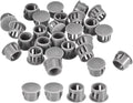 uxcell 1/2" Plastic Hole Plugs, 36Pcs Flush Type Panel Round Snap in Fastener Knockout Locking Plugs for Furniture Insert End Caps Panels, Gray