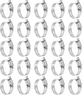 HARFINGTON 25 Pcs Hose Clamp 13/16"-1-3/4" (21-44mm) 304 Stainless Steel Adjustable Worm Gear Hose Clamp with Phillips Screw Assortment Kit for Fuel Line Pipe Plumbing Automotive Tube