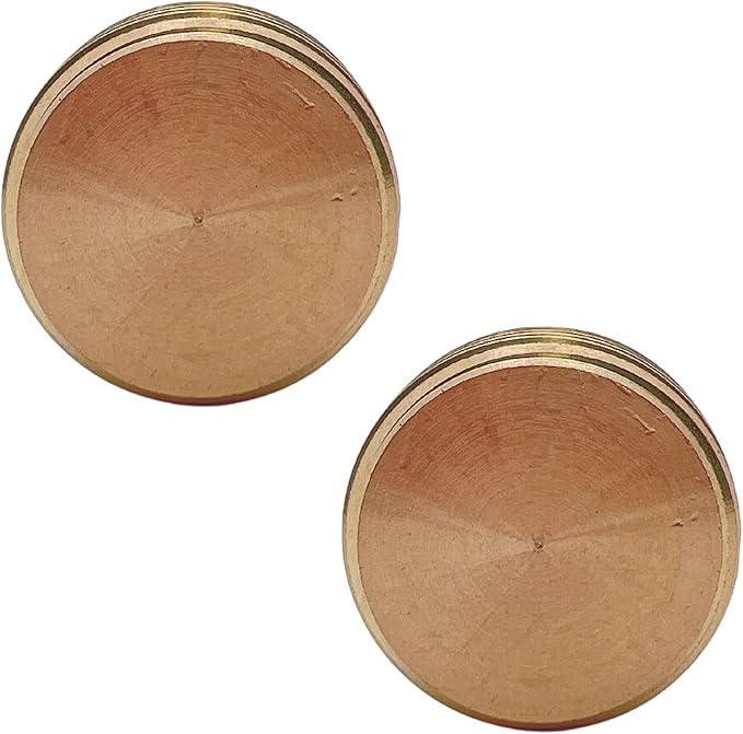 2pcs 1/2" NPT Male Brass Pipe Plug Counter Sunk Internal Hex Head by CX WONDERLAND