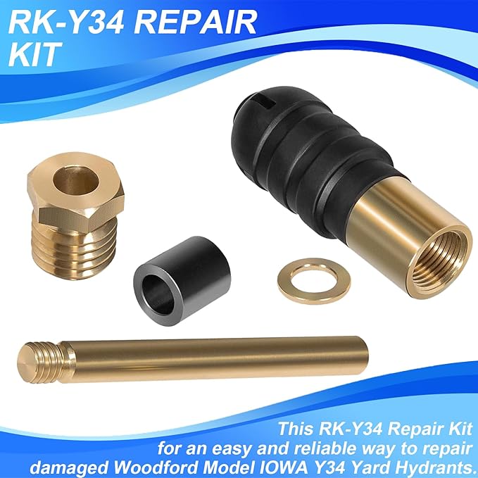 RK-Y34 Repair Kit Fit for Woodford Model Iowa Y34 Yard Hydrant, Replace for Y34LL-8, Y34-1, Y34-3 and Y34-6-HN