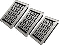 Floor Registers 6x10 Inches - 3 Pack Heavy Duty Walkable Steel Floor Vents Ease Adjust Air Flow Direction Vent Covers for Home Floor Satin Nickel Floor Vent Covers