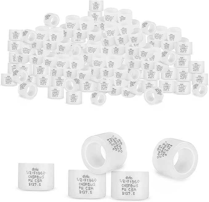 Pack of 200 Foskan 1/2 Inch PEX A Expansion Rings,F1960 Expansion Sleeves,Compatible with PEX A Pipe and expansion Fittings for Plumbing