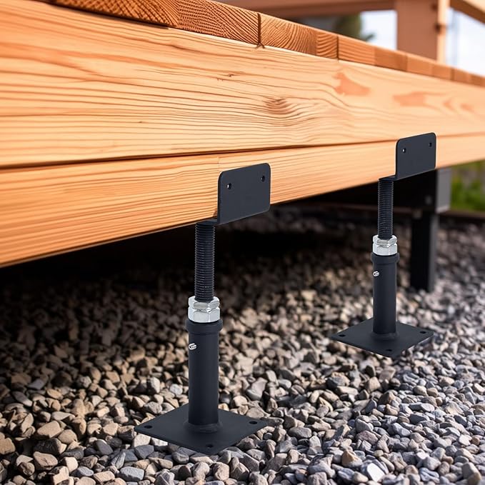 4 Pack U-Shaped Floor Jack, Heavy Duty Adjustable Steel Telepost with U-Head for 4x2, 4x4, 4x6 Joists, 6-9 Inch Adjustment Range, Screw Jack Post for Beam Support & Leveling