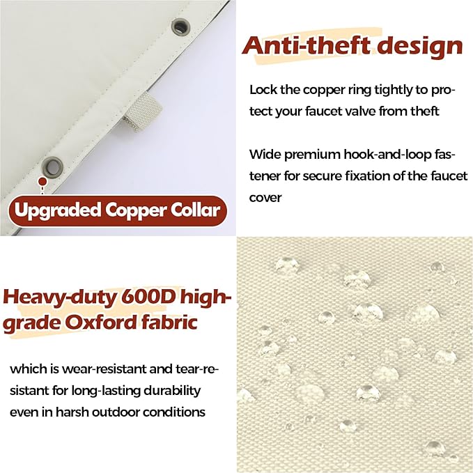SUNICO Backflow Preventer Insulation Cover (5°F) - 5-Layer Upgrade Insulated Design Sprinkler Covers for Outside,30" W X 24" H, Backflow Insulation Cover for Sprinkler Valve,Winter Freeze Protection
