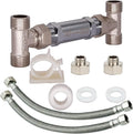 Sensor Valve Kit for Instant Hot Water Recirculating Pump Bypass Valve Upgraded Brass Versions Includes Valve & 2 PEX Supply Lines Compatible With 500800 500805 Replace Swivel Joints 367010 595926