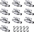 10 Pack Straight Shut Off Valve, 1/2" Pex x 1/2" Pex Straight Stop Valve, Quarter Turn Faucet Valve, Chrome