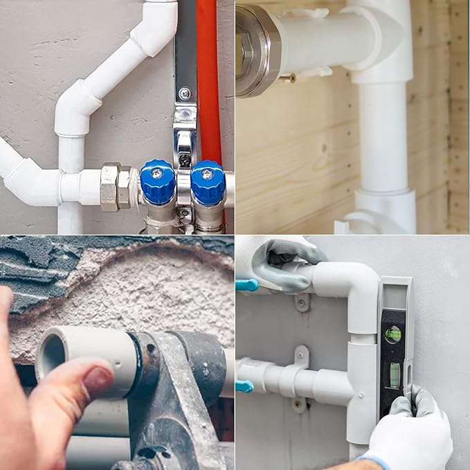 GASHER 25PCS PVC Pipe Fitting 1/2" PVC Coupling Furniture Grade Pipe Socket Fittings, For Home or Industrial