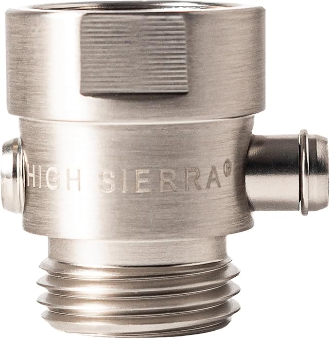 High Sierra® - Shower Head Pause & Pressure Control Valve - Solid Metal – Push-Button Valve Easily Controls the Flow of Water or Shuts It Off to Just a Trickle - Brushed Nickel Finish