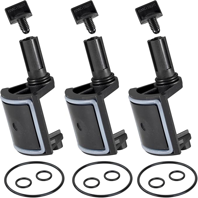 Replacement 4720 Diverter Valve 3-Pack with O-Rings Repair Kit – Works with 1.5" and 2" Diverter Valves – Compatible with 2 & 3 Port Gray Pool Spa Valves – Durable Seals & Easy Install