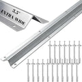 3 FT Heavy Duty Extra Wide V-Track (3FT×1), Compatible with 4" & 6" Large V-Groove Rollers for Smooth Sliding Without Hitting Anchor Bolts Includes Hammer Drive in Anchors for Sliding Gates Driveway