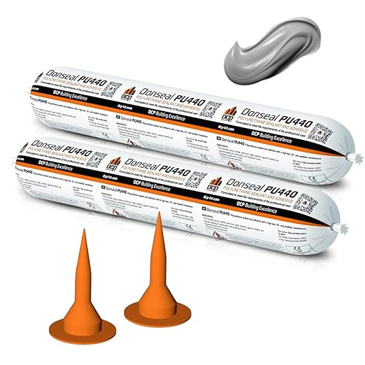 DCP Donseal PU440 Polyurethane Sealant for Concrete, Sidewalk 2 Pack – Expansion Joint Filler, Non-Sag Caulk for Foundation, Walls, Sausage, 20.2 fl oz – Grey, Pack of 2