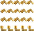 (20-Pack) PEX Fittings, Pex 1/2" x 1/2" Male Threaded NPT Elbow Adapter, Brass Crimp Fittings, for PEX Tubing Pipe Plumbing, ASTM F1807(PEX1807096-20Pack)