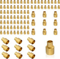 (100-Pack) PEX Fittings, Pex 1"x1" Female Sweat Copper Adapter, Brass Crimp Fittings, for PEX Tubing Pipe Plumbing, ASTM F1807(PEX1807137-100Pack)