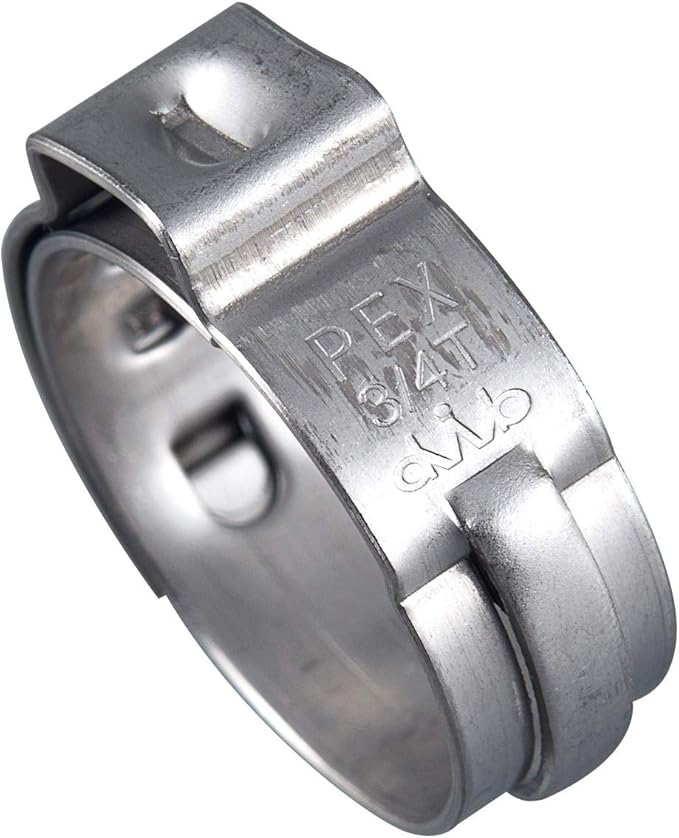 100-Pack EFIELD 3/4-inch Stainless Steel Pex Cinch Clamp Rings for Pex Tubing Pipes,(CLAMP018)