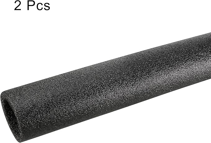 MECCANIXITY Foam Tube Sponge Protective Sleeve Black Seal Sleeve Polyethylene Pipe 40x60mm(1.57x2.36 Inch) for Pipe Insulation, Pack of 2