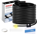 60FT Heat Cable for Water Pipes, Prevent Freezing & Easy Installation, Water Pipe Heat Cable With Thermostat Self-Regulating, Pipe Heating Trace System 120 V