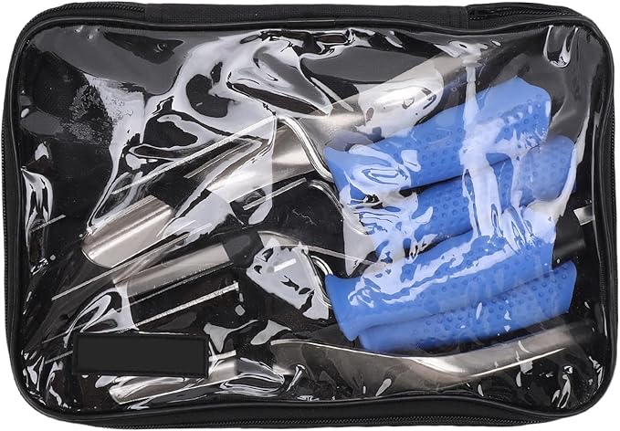 Luqeeg 7Pcs Masonry Trowel Set, Stainless Steel Brick Trowel and Double End Corner Hand Float Kit for Tile Grouting, Pointing Repair, Trimming Narrow Brick Joints, Joint Cleaning