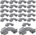 Liquid Tight Connector 3/4 Inch 90 Degree Non Metallic Flex Electrical Conduit Fittings, Electrical Conduit Connector Fitting for PVC Pipe Cable Home Kitchen (25 Pcs)