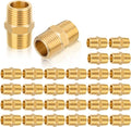 30-PCs HeSun Brass Hex Nipple Pipe Fitting, 3/8" NPT Male x 3/8" NPT Male Nipple Pipe Adapter(NPT012-30)