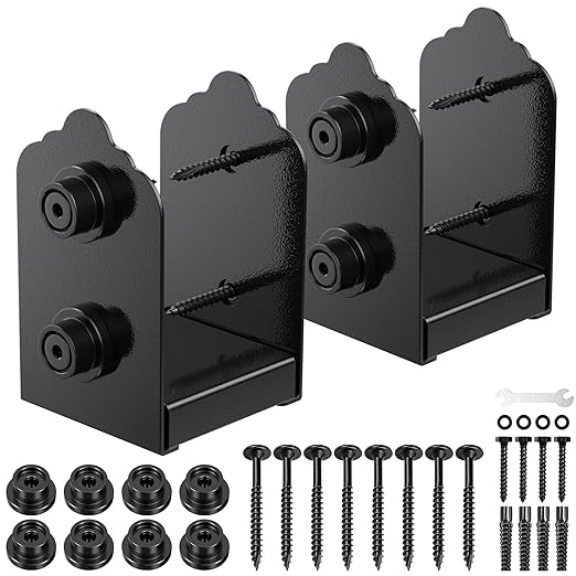 4x4 Post Base, 2Pcs Stainless Steel Adjustable Post Anchor Bracket (Internal 3.5 x 3.5), Adjustable Post Base for Pavilion Deck Porch Handrail Railing Support Decorative Anchor Plate