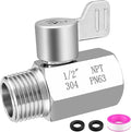 Shower Head Shut Off Valve,304 Stainless Steel 1/2" Mini Ball Valve NPT Thread,Shower Head Flow Control Valve