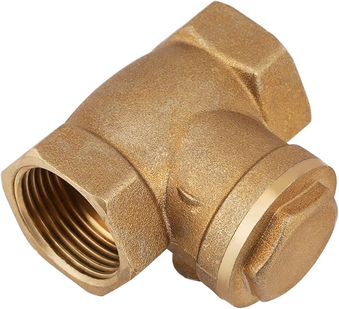 DN20 Swing Check Valve, Brass Female Thread, 232PSI, 3/4 BSP - Prevents Water Backflow, Durable Construction, Easy Installation for Plumbing Systems