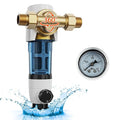 VEVOR Spin Down Sediment Filter, 360 Mountable, 4th Gen Backwash Pre-Filtration, Bi-Side Scraper Flush, 20 GPM Reusable Whole House Water Filter, Pressure Gauge, 3/4" MNPT