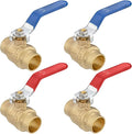 [4 Pieces] Lingmfg 3/4" Sweat Ball Valve Shut Off Valve LING-BV1-3/4FSWT-4