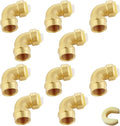 Push-fit Female Elbow,3/4" x 3/4" FNPT Female Threaded Elbow with Disconnect Clip, Push Fittings for Copper, PE-RT, CPVC Pipe(Pack of 10)
