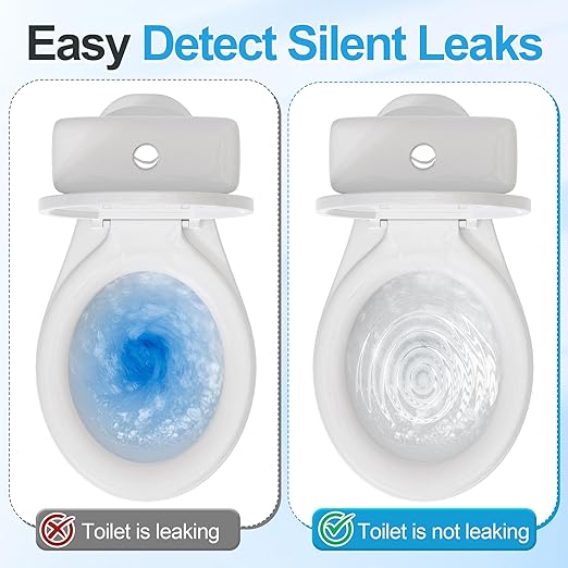 Demissle Toilet Leak Detection Tablets, 30 Pcs Blue Bowl Dye Tablets with Storage Bottle, Detect Silent Tank Leaks, Water Tracer Dye for Bathroom Toilets Detection