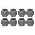 uxcell Pipe Fittings Union, 1 Inch Malleable Cast Iron Union Threaded for Vintage Retro Industrial Pipe, Furniture and DIY Decor Black, 8Pcs