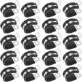 20-Pack Cable Clamps, 7/8 Inch/ 22 mm 304 Stainless Steel Rubber Cushioned Insulated Cable Clamp R Shape Metal Holder for Tube/Wire/Pipe/Loop Installation