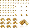 (100-Pack) PEX Fittings, Pex 1/2" x 3/4" Male Threaded NPT Elbow Adapter, Brass Crimp Fittings, for PEX Tubing Pipe Plumbing, ASTM F1807(PEX1807103-100Pack)