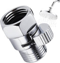 Shower Head Shut Off Valve - Matel Water Flow Control Valve Pressure Regulator G1/2 IPS Brass Shut off Valve, RV Hose Flow Restrictor for Handheld Shower or Bidet Sprayer, Chrome