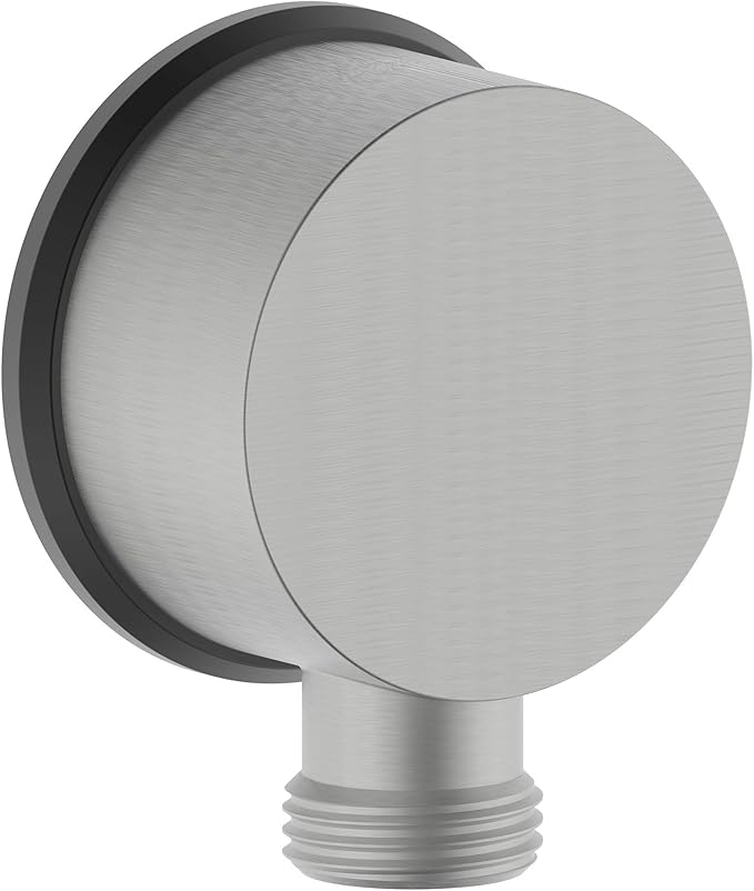 SA-0045-BN Round Handheld Shower Wall Supply Elbow, Wall-Mount Hose Connector, without Shower Head and Hose,Brushed Nickel Finished