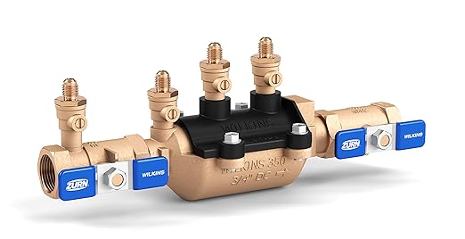 Zurn Wilkins 3/4" 350 Double Check Backflow Preventer with SAE flare test fitting