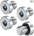 2-Pack M8x1mm Inner Hex Head Pipe Fitting Plug, Carbon Steel Sensor Socket Plug with Seal O-Ring for Terminate Pipe Ends/High Pressure Washer, Sealing Screw