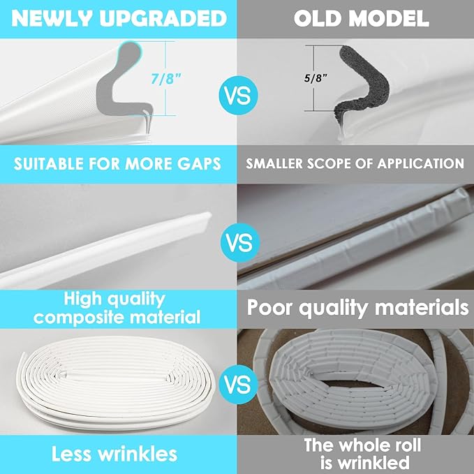 20FT Kerf Weather Stripping Door Seal Sound Proof Weather Strips Seal Strip for Front Door Frame Soundproofing Exterior Door Insulation Gasket (with 4 Door Corner Seals)