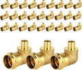 30-Pack HeSun Copper Press Fitting Elbow, 1" PRESS X 3/4" PEX F1807 Crimp Elbow, LF Brass