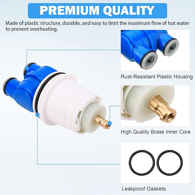 RP19804 Delta Shower Cartridge Replacement for Delta 1300/1400 Series Single Handle Bath Tub and Shower Faucet Parts Replacement Pressure Balance Cartridge For Delta Select Monitor Valves (1993-2007)
