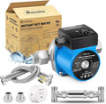 Instant Hot Water Recirculating Pump with Stainless Steel Sensor Valve 20-inch PEX Supply Lines Water Circulator Pump with Smart Plug for Tank Water Heaters 3-Speed Control Extremely Quite