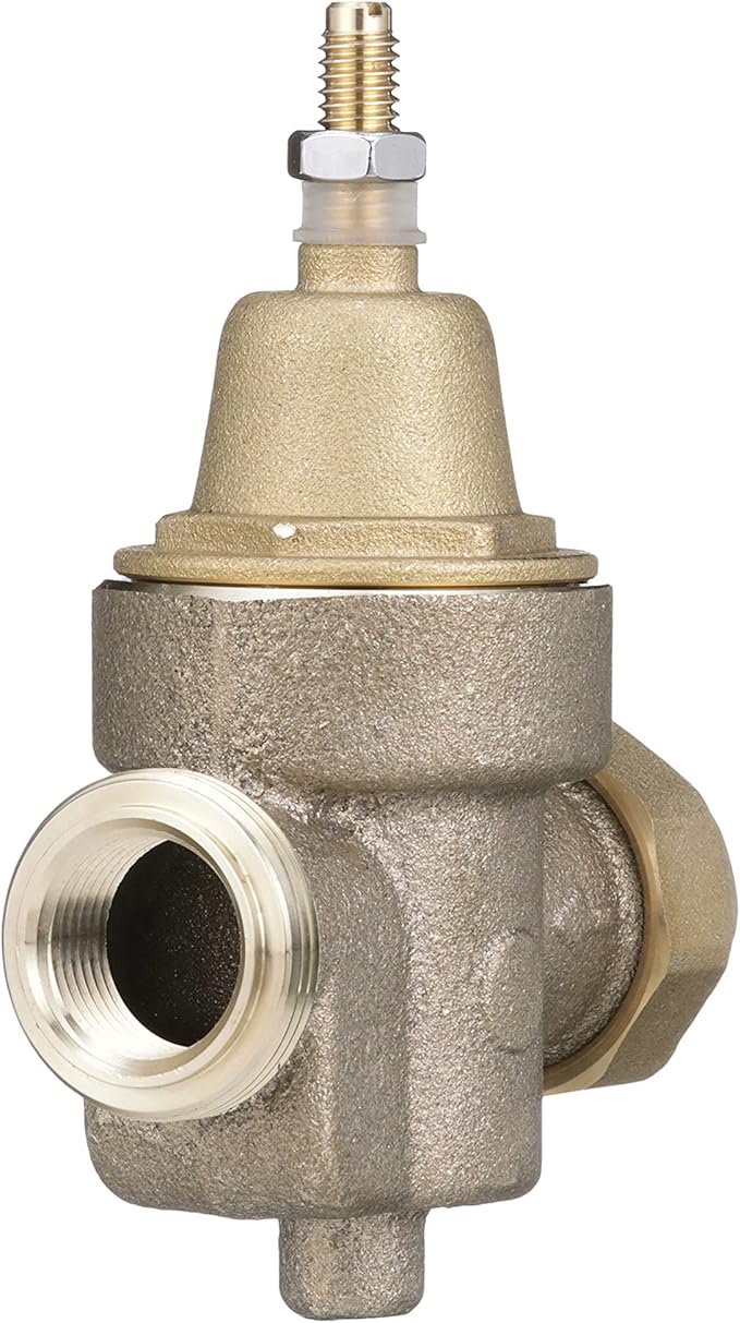 Watts Backflow Preventer 3/4 In Water Pressure Reducing Valve, Npt Thread Union X Npt Female, Max Work 400 psi, Adjust 25-75 psi