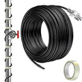 Pawfly 50 FT Heat Tape for Water Pipes, 8 W/ft 120 V Pipe Heating Cable, Self-Regulating Heating Trace for Pipes Freeze Protection, Roof Heat Cable for Pipe Roof Gutter, Keep Water Flowing at -40 °F